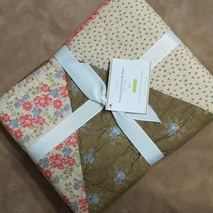 Pottery Barn Breton Patchwork Floral Euro Sham ORGANIC cotton